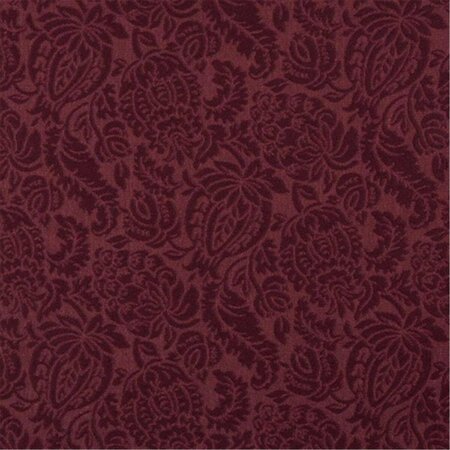 FINE-LINE 54 in. Wide Burgundy- Floral Jacquard Woven Upholstery Grade Fabric FI2944364